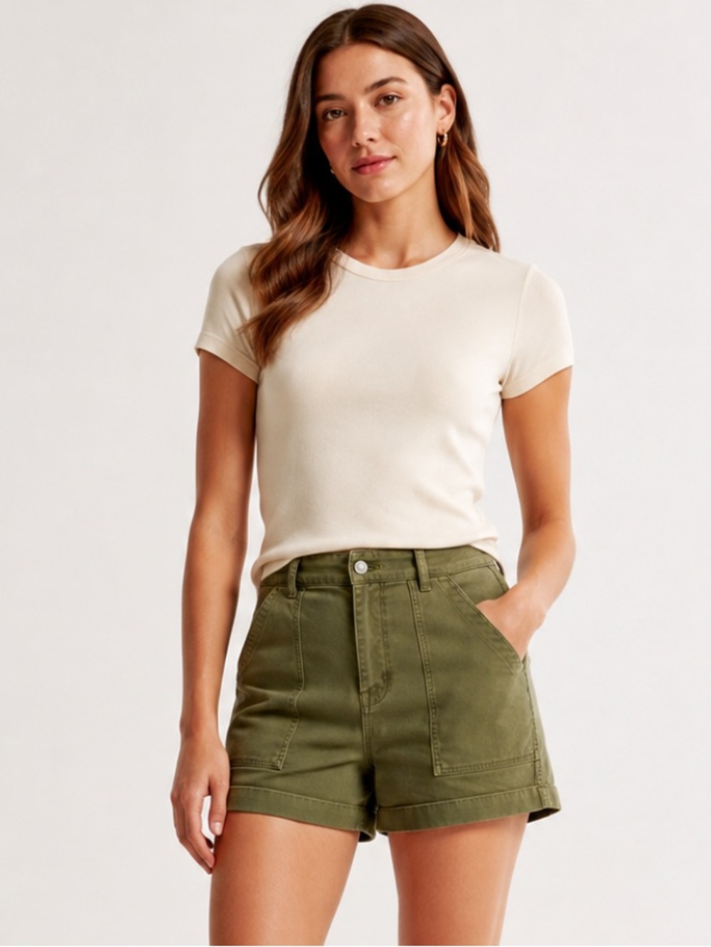 BODEN Kensington Casual Shorts Olive size 4‎